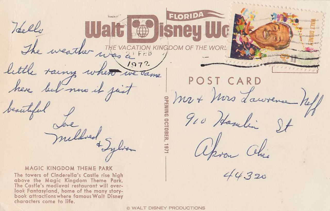 The First Disney World Postcards
